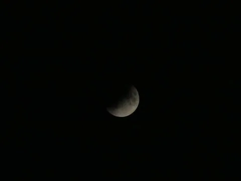 Lunar Eclipse. View of the moon. Fotos Stock