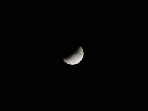 Lunar Eclipse. View of the moon. Fotos Stock