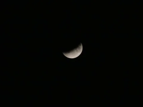 Lunar Eclipse. View of the moon. Fotos Stock