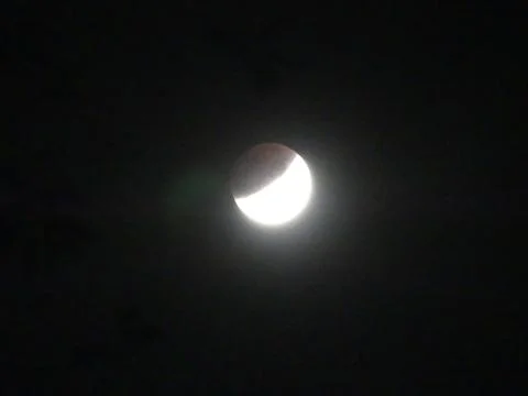 Lunar Eclipse. View of the moon. Fotos Stock