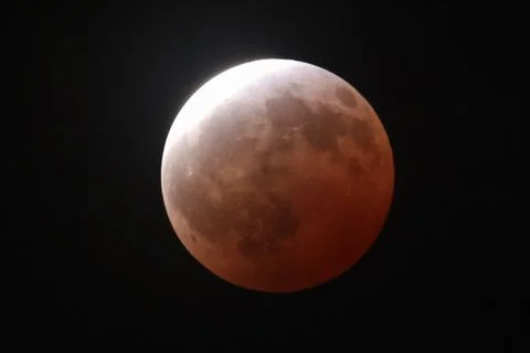 Lunar eclipse viewed in Guatemala, Guatemala City - 27 Aug 2026 Stock Photos