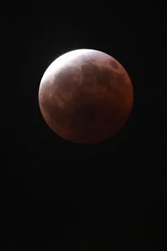 Lunar eclipse viewed in Guatemala, Guatemala City - 27 Aug 2026 Stock Photos