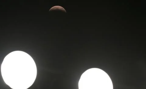 Lunar Eclipse viewed in Mexico, Monterrey - 27 Aug 2026 Stock Photos