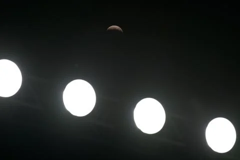 Lunar Eclipse viewed in Mexico, Monterrey - 27 Aug 2026 Stock Photos