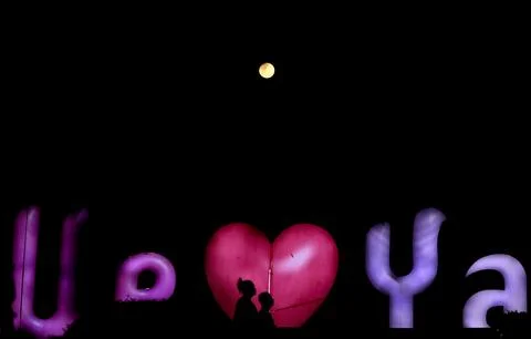 Lunar eclipse in Yangon, Myanmar - 03 Mar 2026 Stock Photos