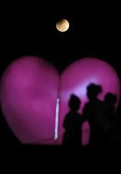 Lunar eclipse in Yangon, Myanmar - 03 Mar 2026 Stock Photos