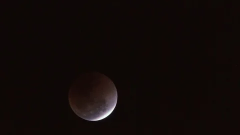 Lunar eclipse,Blue Blood Moon Eclipse in 2018. Stock Footage 85622575
