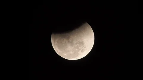 Lunar eclipse,Blue Blood Moon Eclipse in 2018. Stock Footage 85623218