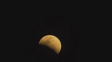 Lunar eclipse,Blue Blood Moon Eclipse in 2018. Stock Footage 85623564