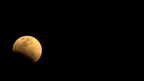 Lunar eclipse,Blue Blood Moon Eclipse in 2018. Stock Footage 85623566