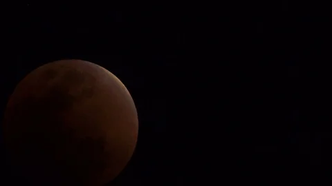 Lunar eclipse,Blue Blood Moon Eclipse in 2018. Stock Footage 85626696