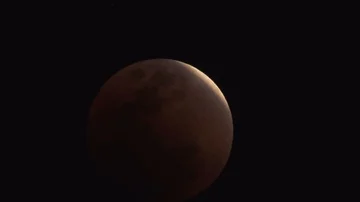 Lunar eclipse,Blue Blood Moon Eclipse in 2018. Stock Footage 85626725