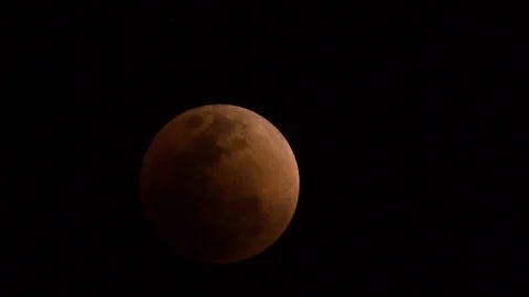 Lunar eclipse,Blue Blood Moon Eclipse in 2018. Stock Footage 85626790