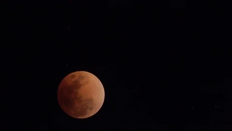 Lunar eclipse,Blue Blood Moon Eclipse in 2018. Stock Footage 85626888
