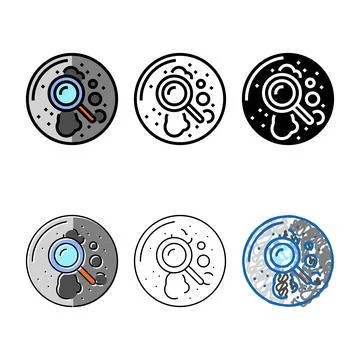 Lunar exploration space exploration edition color icon vector Stock Illustration