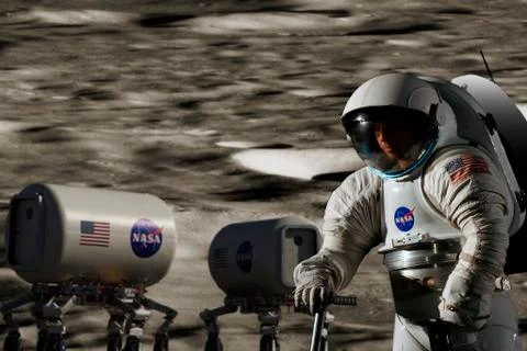 Lunar exploration v3 Stock Illustration