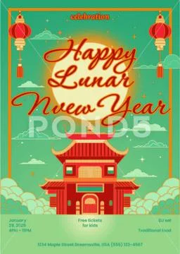 Lunar Flyer Poster Instagram Template Poster PSD 템플릿