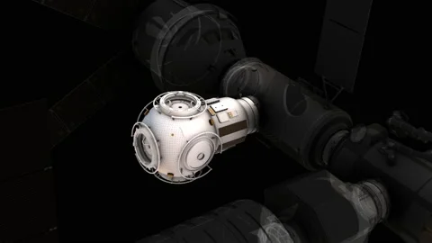 Lunar Gateway - Crew Airlock Stock Footage 164329728