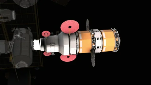 Lunar Gateway - Human Lander System Stock Footage 164329957