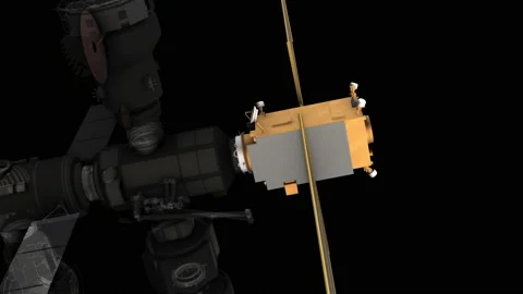 Lunar Gateway - Power and Propulsion Element 库存影片 164330124