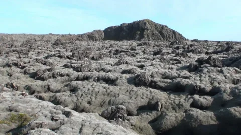 Lunar Landscape of Mossy Lava Fields in Iceland 스톡 동영상 321063239