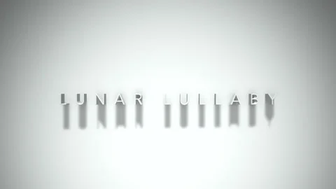 LUNAR LULLABY 3D title animation with shadows on a white background Stock Footage 296818034