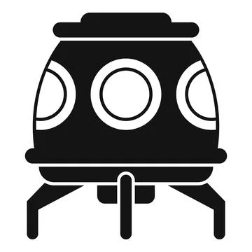 Lunar module landing on moon surface exploring space Stock Illustration