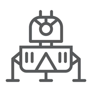 Lunar module line icon, science and astronomy Stock-Illustration