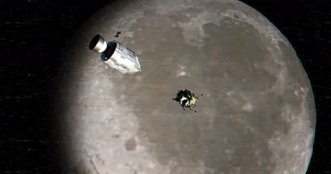 Lunar Module on the Orbit 4K Vidéo 88320972