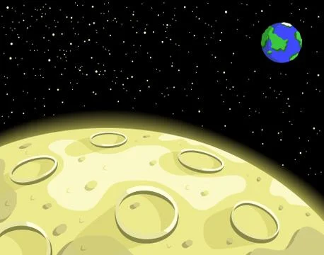 Lunar moon Illustrazione stock