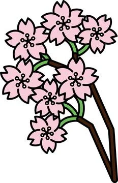 Lunar New Year items-cherry blossoms Stock Illustration