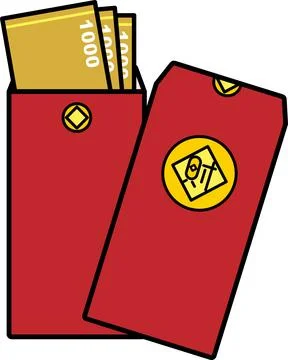 Lunar New Year items-red envelope Stock Illustration