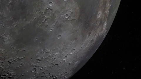 The Lunar Oceanus Procellarum - The Moon, Space. The surface of the Moon Stock Footage 225320876