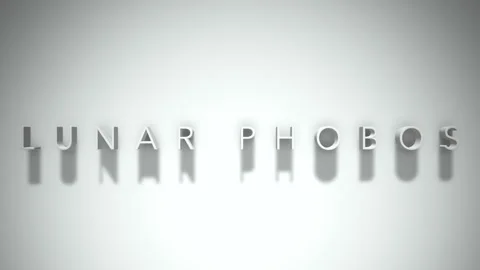 lunar phobos 3D title animation with sha... | Stock Video | Pond5