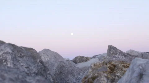LUNAR RISE TIME LAPSE Stock Footage 366142