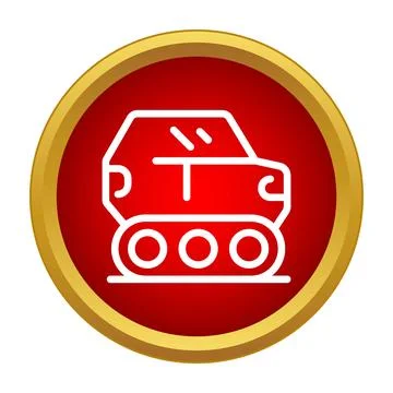 Lunar rover exploring space technology icon design Stock Illustration