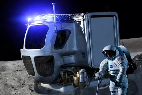 Lunar rover Stock Illustration