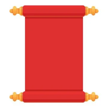 Lunar scroll icon cartoon vector. China festival 스톡 일러스트