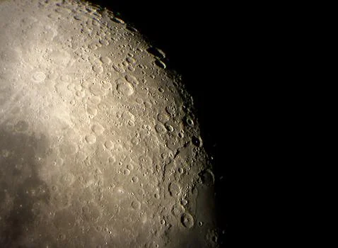 Lunar surface and craters Stock Photos