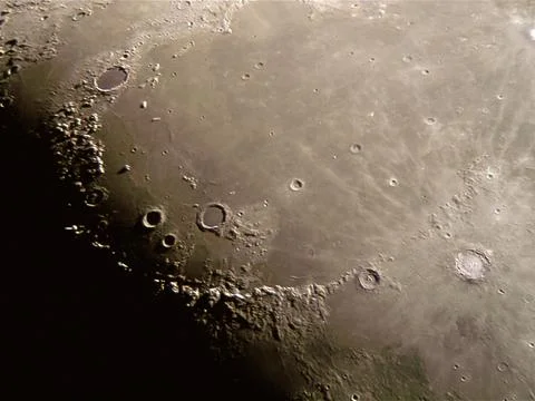 Lunar surface and craters Stock Photos
