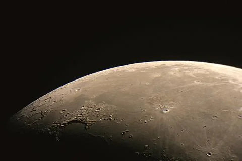 Lunar surface and craters Stock Photos