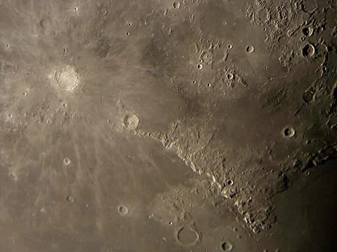 Lunar surface and craters Stock Photos