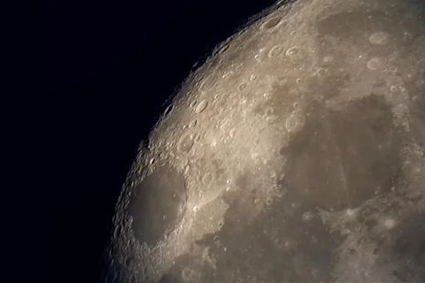 Lunar surface and craters Stock Photos