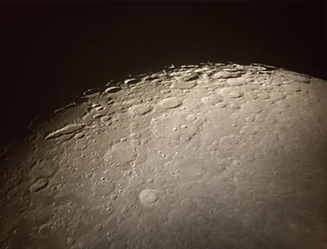Lunar surface and craters Stock Photos