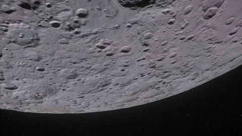 The Lunar Surface Is A Close-Up Of The Craters Of The Moon. Space Stock Footage 225320713