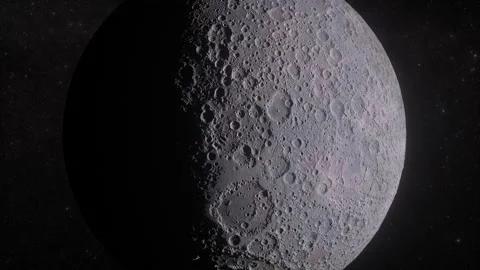 Lunar Surface - Moon in Space Stock Footage 225320052