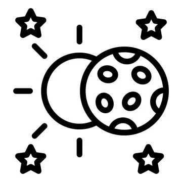 Lunar Vector Icon Design Illustration Stock Illustration