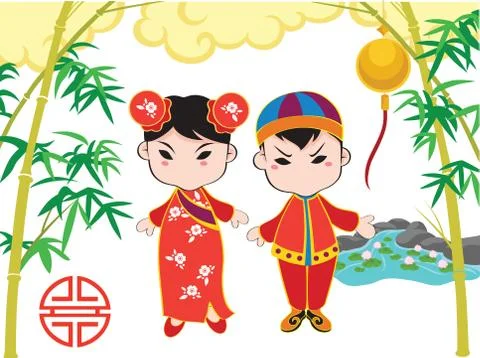 Lunar Year Illustration Theme Stock Illustration