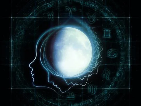 Lunar Zodiac Stockillustratie