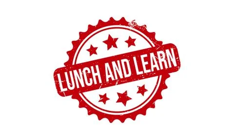 Lunch and Learn Rubber Stamp. Lunch and Learn Grunge Stamp Seal Vector Illu.. Stock Illustration